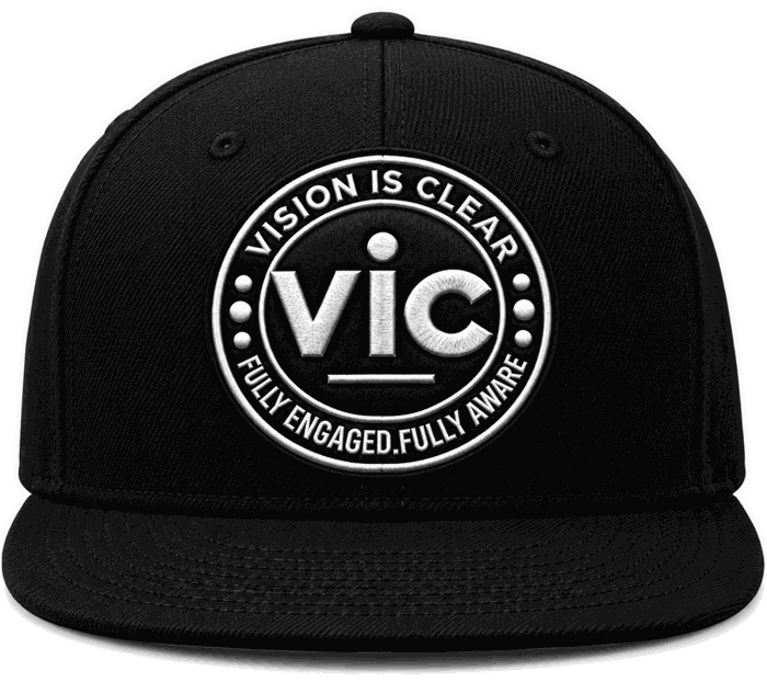 VIC snapback cap in black